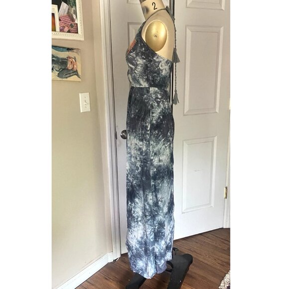 URBAN OUTFITTERS Southwestern NEON TIE-DYE Halter Goddess MAXI Dress *SMALL* - Picture 4 of 7